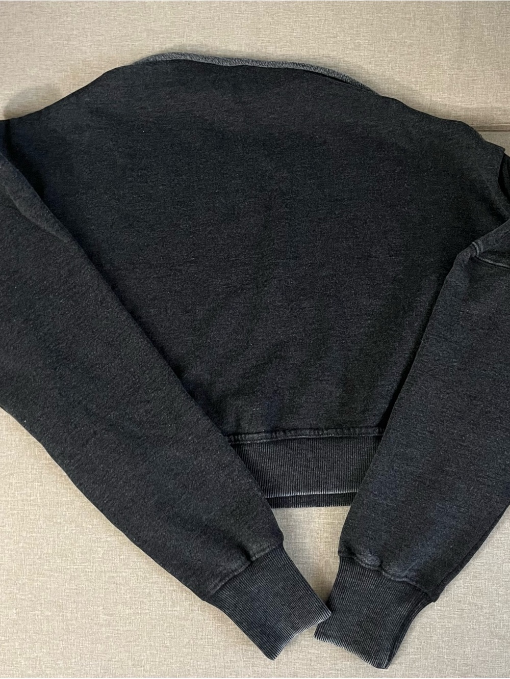 Free People dark grey cropped sweatshirt